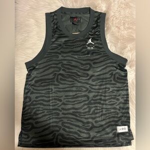 Jordan Zebra Pattern Black and Gray Tank Top